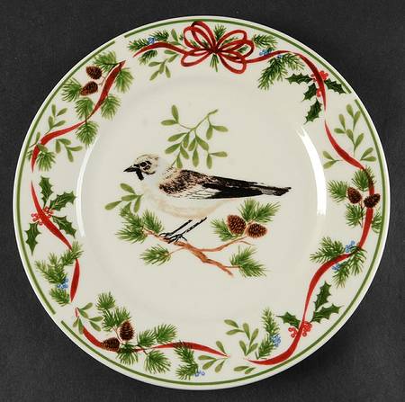 Christmas Woodland Salad/Dessert Plate