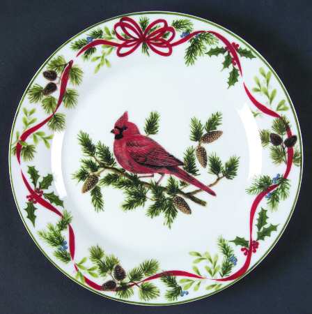 Christmas Woodland Salad/Dessert Plate