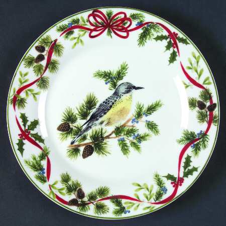 Christmas Woodland Salad/Dessert Plate