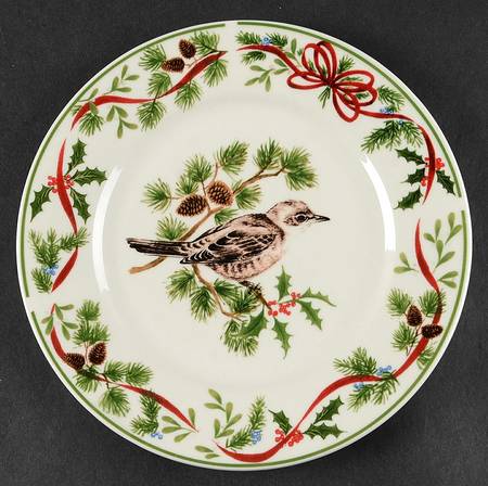 Christmas Woodland Salad/Dessert Plate