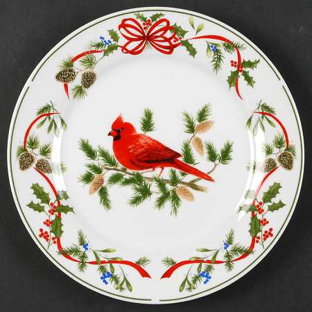 Christmas Woodland Salad/Dessert Plate