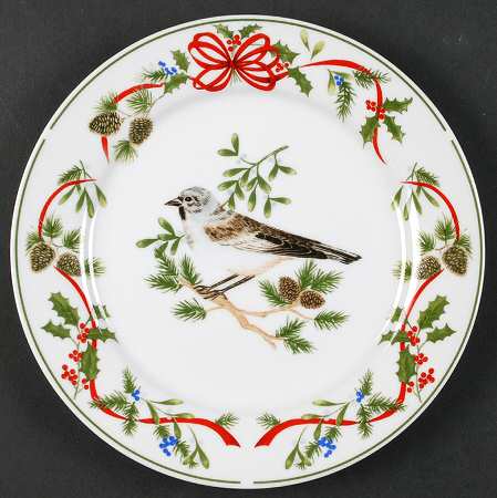 Christmas Woodland Salad/Dessert Plate