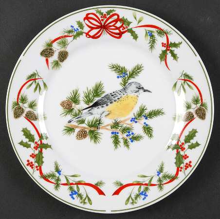 Christmas Woodland Salad/Dessert Plate