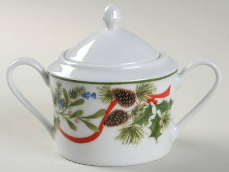 Christmas Woodland Sugar Bowl & Lid