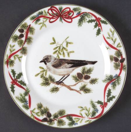 Christmas Woodland Salad/Dessert Plate