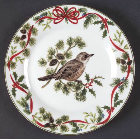 Christmas Woodland Salad/Dessert Plate