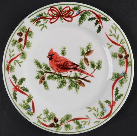 Christmas Woodland Salad/Dessert Plate