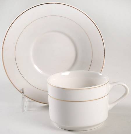 Princess Gold Flat Cup & Saucer Set by American Atelier