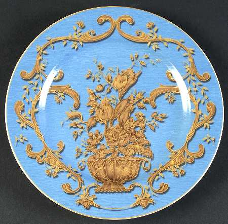 Blue Jardiniere Salad Plate
