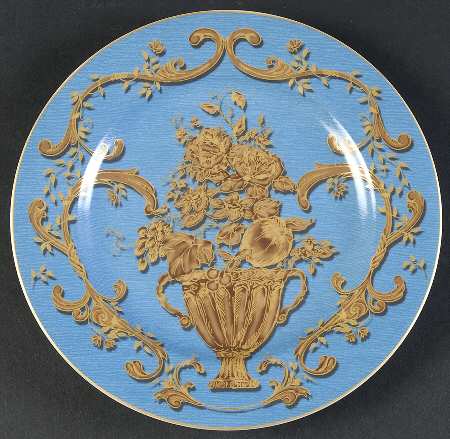 Blue Jardiniere Salad Plate