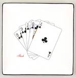 Casino Royale Square Salad Plate