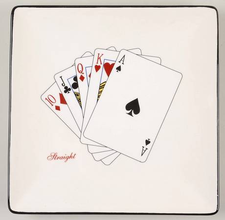 Casino Royale Square Salad Plate