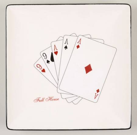 Casino Royale Square Salad Plate