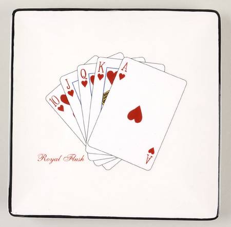 Casino Royale Square Salad Plate