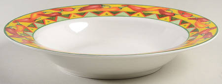 Chili Peppers Rim Soup Bowl