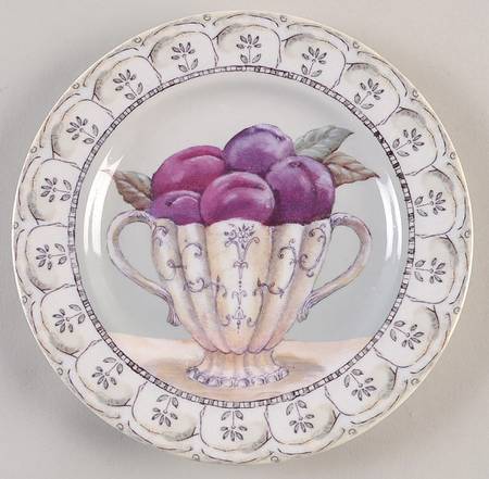 Fruit Toile Salad Plate by American Atelier