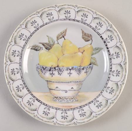 Fruit Toile Salad Plate by American Atelier