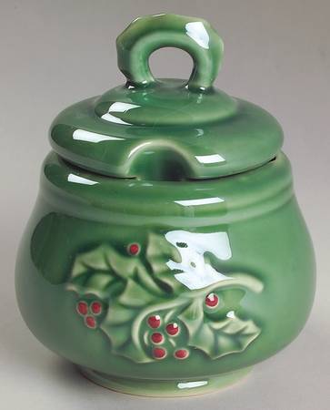 Holly Berry Sugar Bowl & Lid