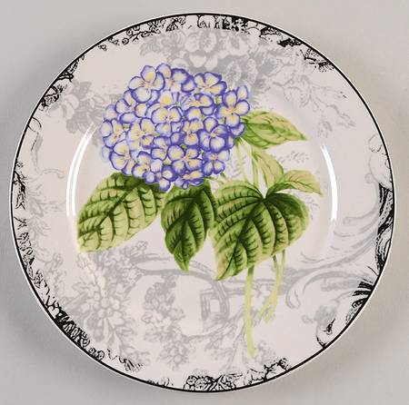 Hydrangea Toile Salad Plate