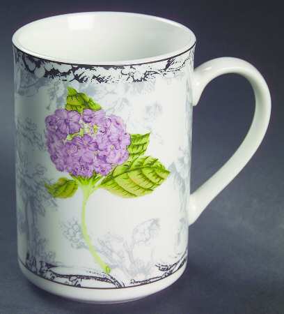 Hydrangea Toile Mug