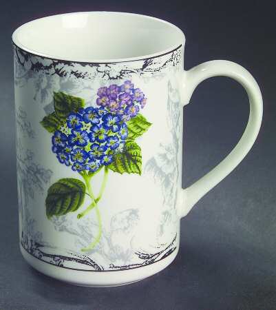 Hydrangea Toile Mug