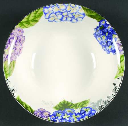 Hydrangea Toile 9" Round Vegetable Bowl