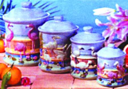Marsh Birds Medium Canister & Lid