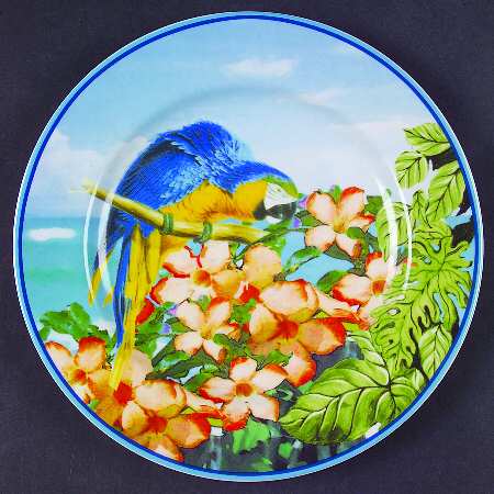 Parrots Salad Plate by American Atelier