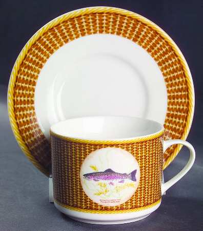 Rainbow River Flat Cup & Saucer Set
