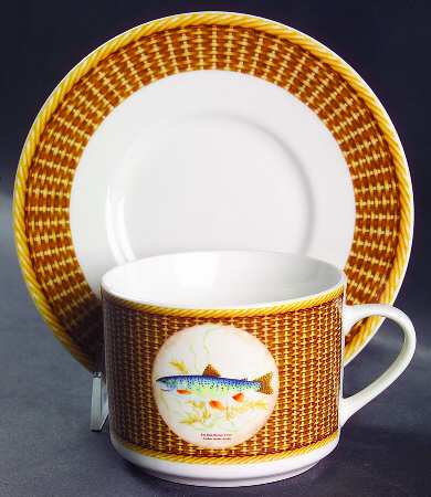 Rainbow River Flat Cup & Saucer Set