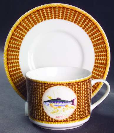 Rainbow River Flat Cup & Saucer Set