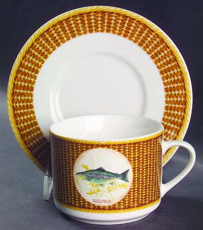 Rainbow River Flat Cup & Saucer Set
