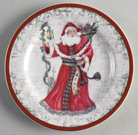 Santa Toile Salad/Dessert Plate