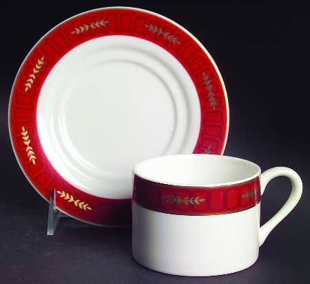 Santa Toile Flat Cup & Saucer Set