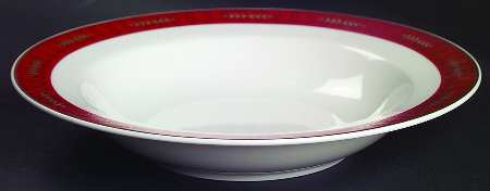 Santa Toile Large Rim Soup Bowl