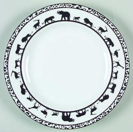 Serengeti Black and White Salad Plate