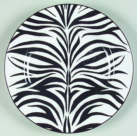 Serengeti Black and White Salad Plate