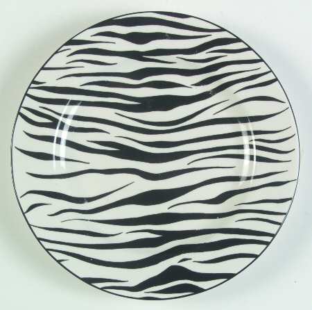 Serengeti Black and White Salad Plate