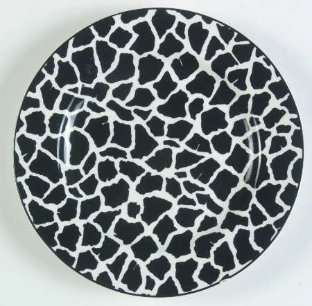 Serengeti Black and White Salad Plate