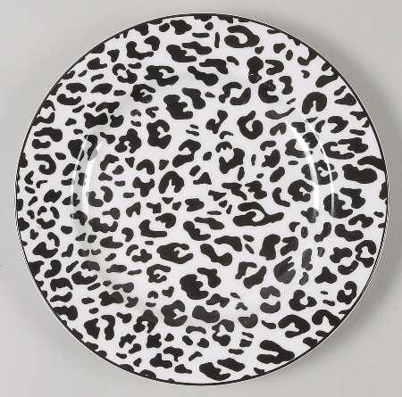 Serengeti Black and White Salad Plate