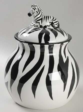 Serengeti Black and White Large Canister & Lid