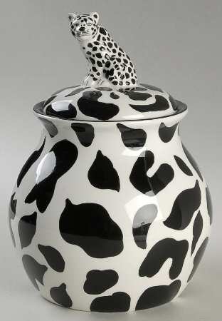 Serengeti Black and White Small Canister & Lid