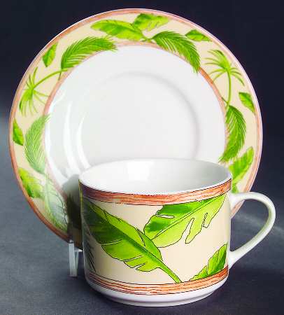 Three Monkeys Flat Cup & Saucer Set