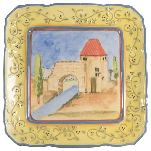 Tuscany Village Square Dinner Plate