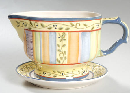 Tuscany Village Gravy Boat & Underplate