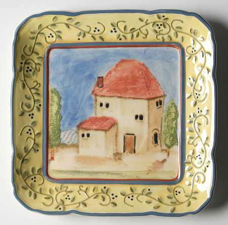 Tuscany Village Square Salad Plate