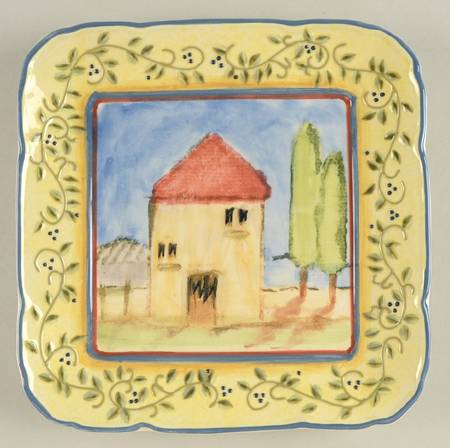 Tuscany Village Square Salad Plate