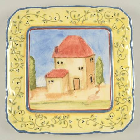 Tuscany Village Square Dinner Plate