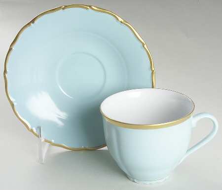 Colours Celadon Flat Cup & Saucer Set