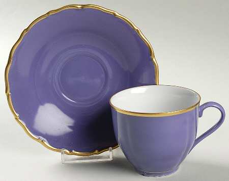 Colours Violet Flat Cup & Saucer Set